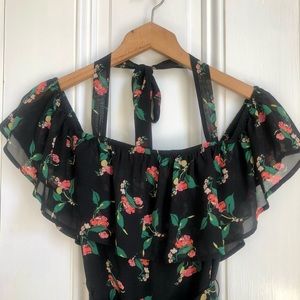 Off shoulder/halter dress- Anthropologie, size 2, like new